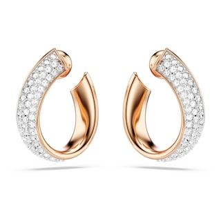 Foto 1 | Pendientes Tipo Argolla Swarovski Exist Pequeños Con Acabado En Tono Oro Blanco - Venta Internacional.
