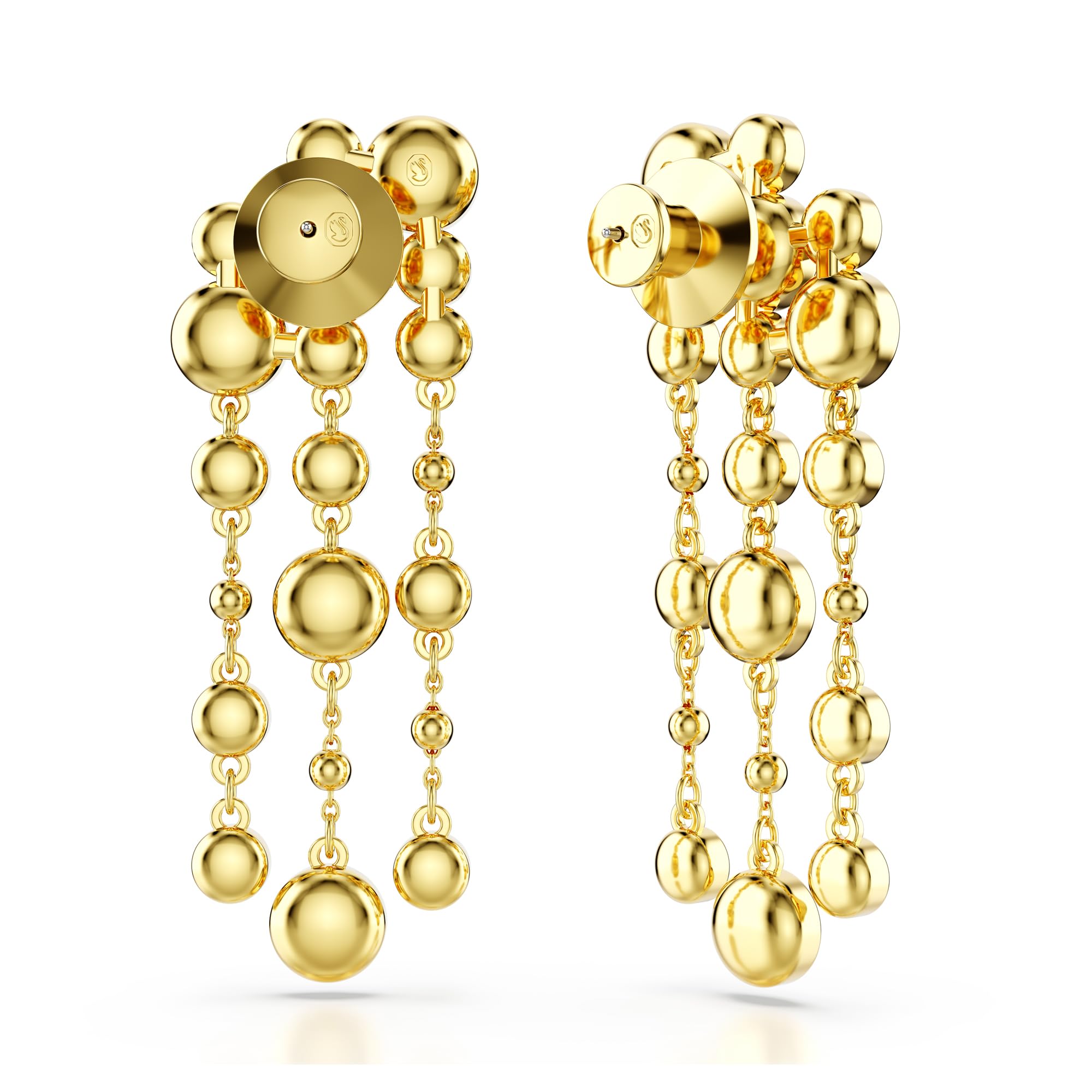 Foto 5 pulgar | Pendientes Tipo Candelabro Swarovski Imber Con Cristales Transparentes En Tono Dorado - Venta Internacional.