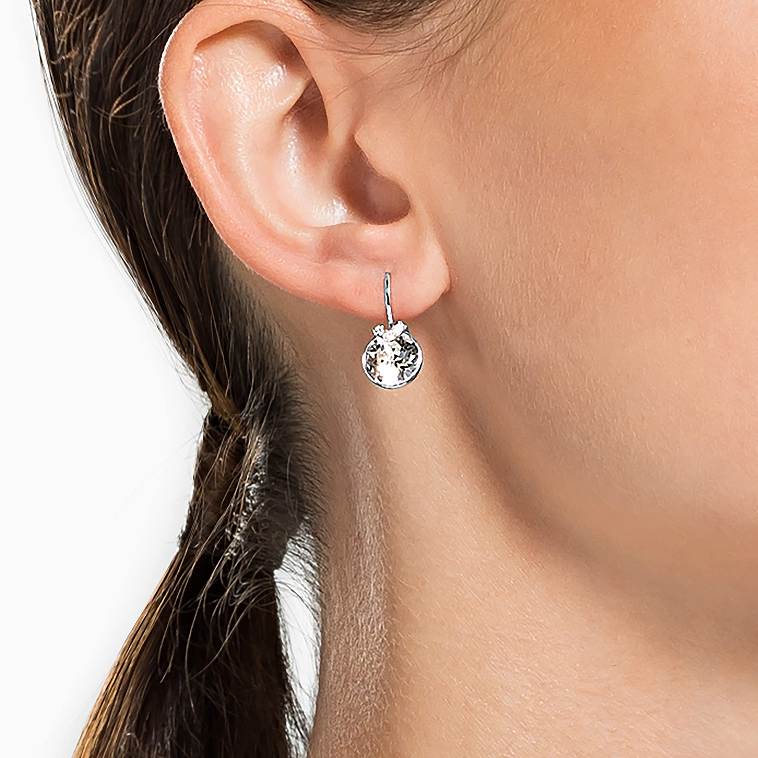 Foto 4 pulgar | Pendientes Swarovski Bella Drop Con Cristales Blancos Rodiados - Venta Internacional.