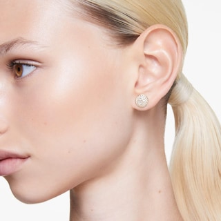 Foto 5 | Pendientes De Tuerca Swarovski Con Diseño Meteora Meteor, Tono Dorado - Venta Internacional.