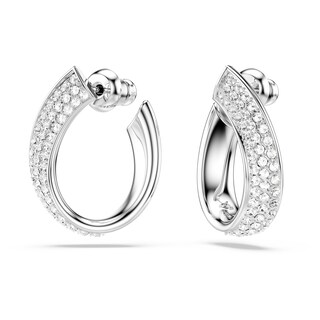 Foto 3 | Pendientes Swarovski Exist Mini Hoop, Tamaño Pequeño, Rodio Blanco - Venta Internacional.