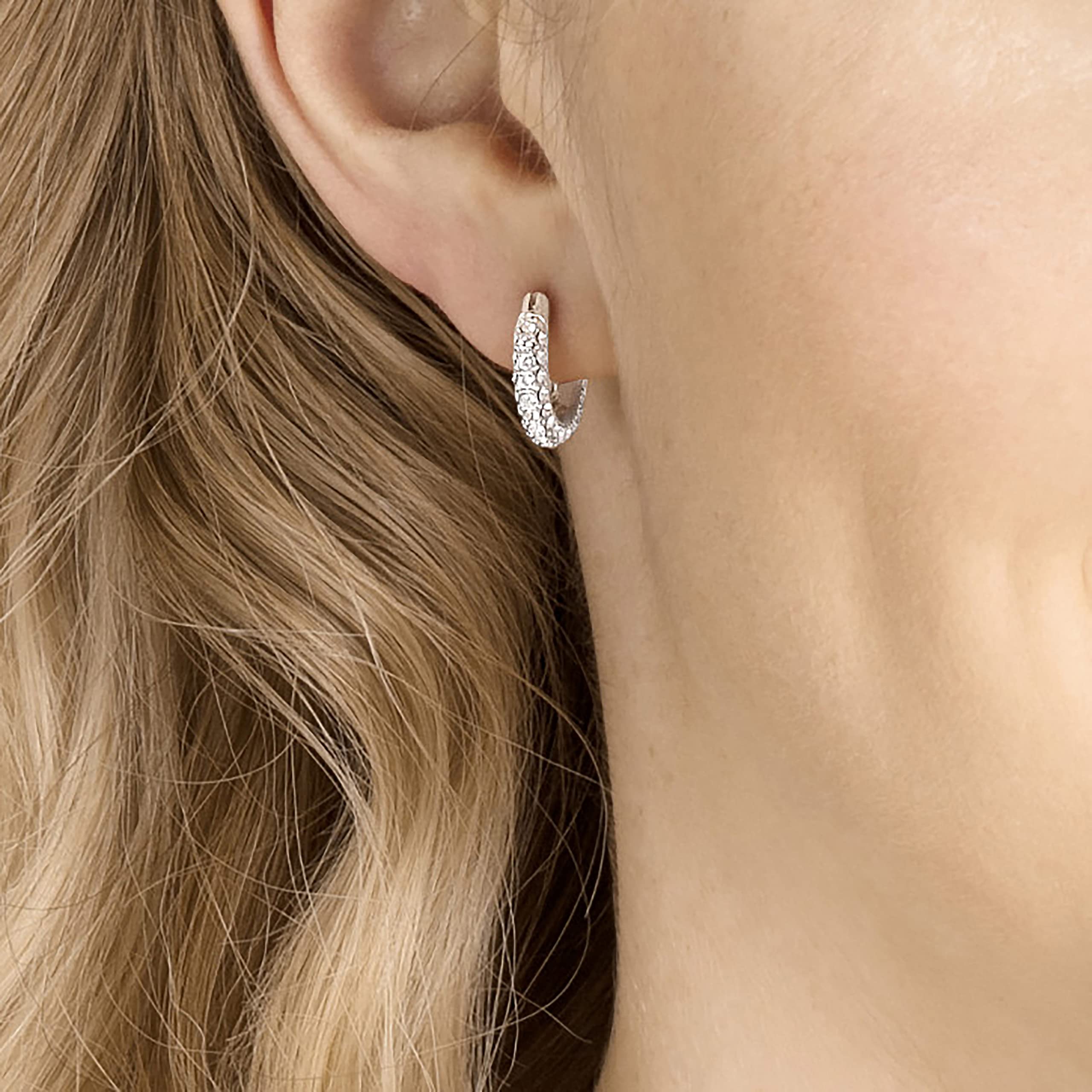 Foto 4 pulgar | Pendientes Swarovski Dextera Mini Hoop Para Mujer Con Cristal De Swarovski - Venta Internacional.