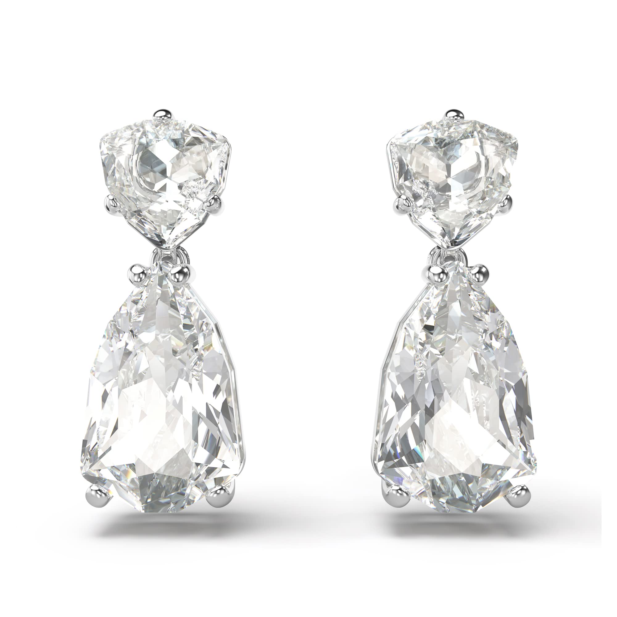 Foto 1 | Pendientes Swarovski Mesmera Drop Con Piedras Grandes Y Transparentes De Talla Mixta - Venta Internacional.