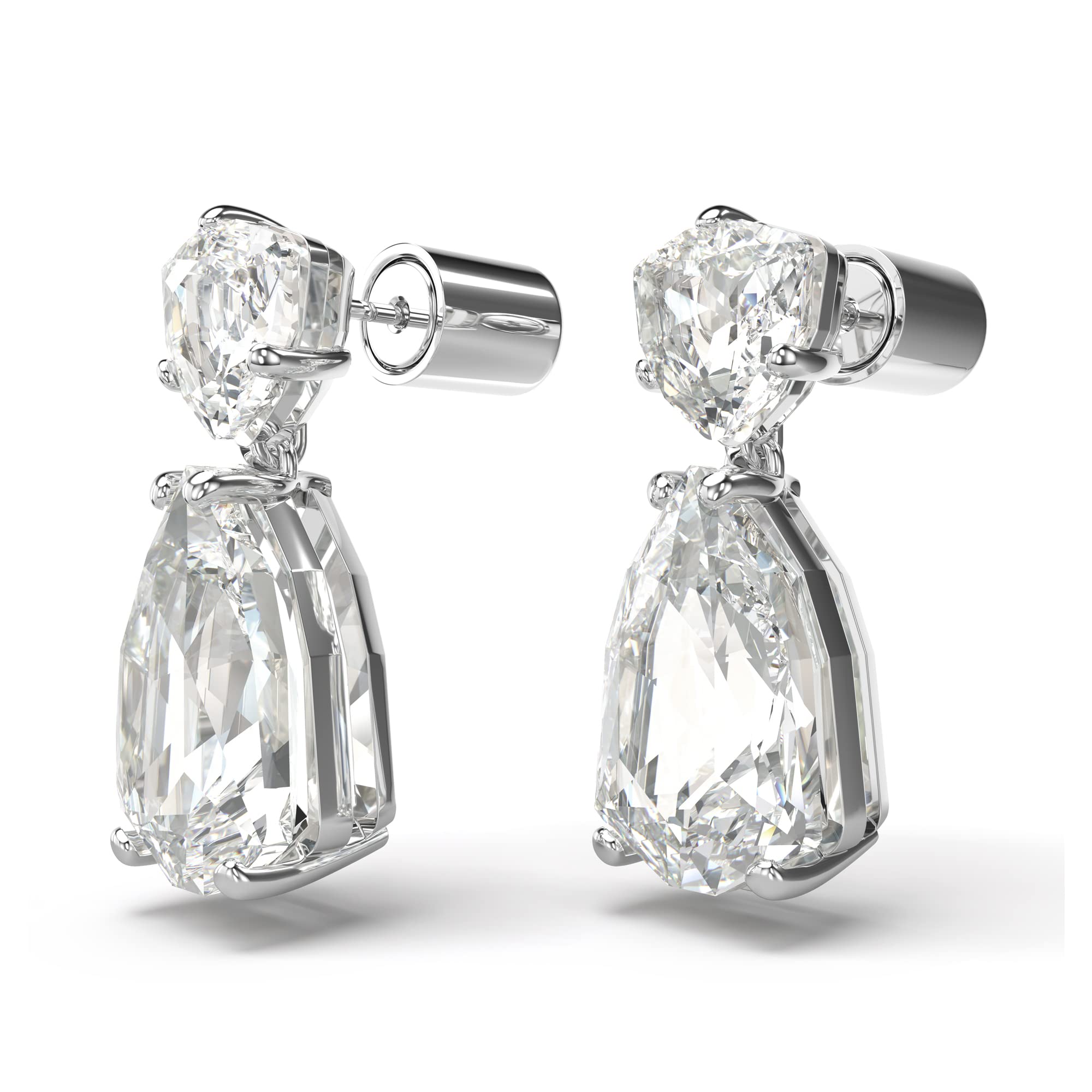 Foto 4 pulgar | Pendientes Swarovski Mesmera Drop Con Piedras Grandes Y Transparentes De Talla Mixta - Venta Internacional.