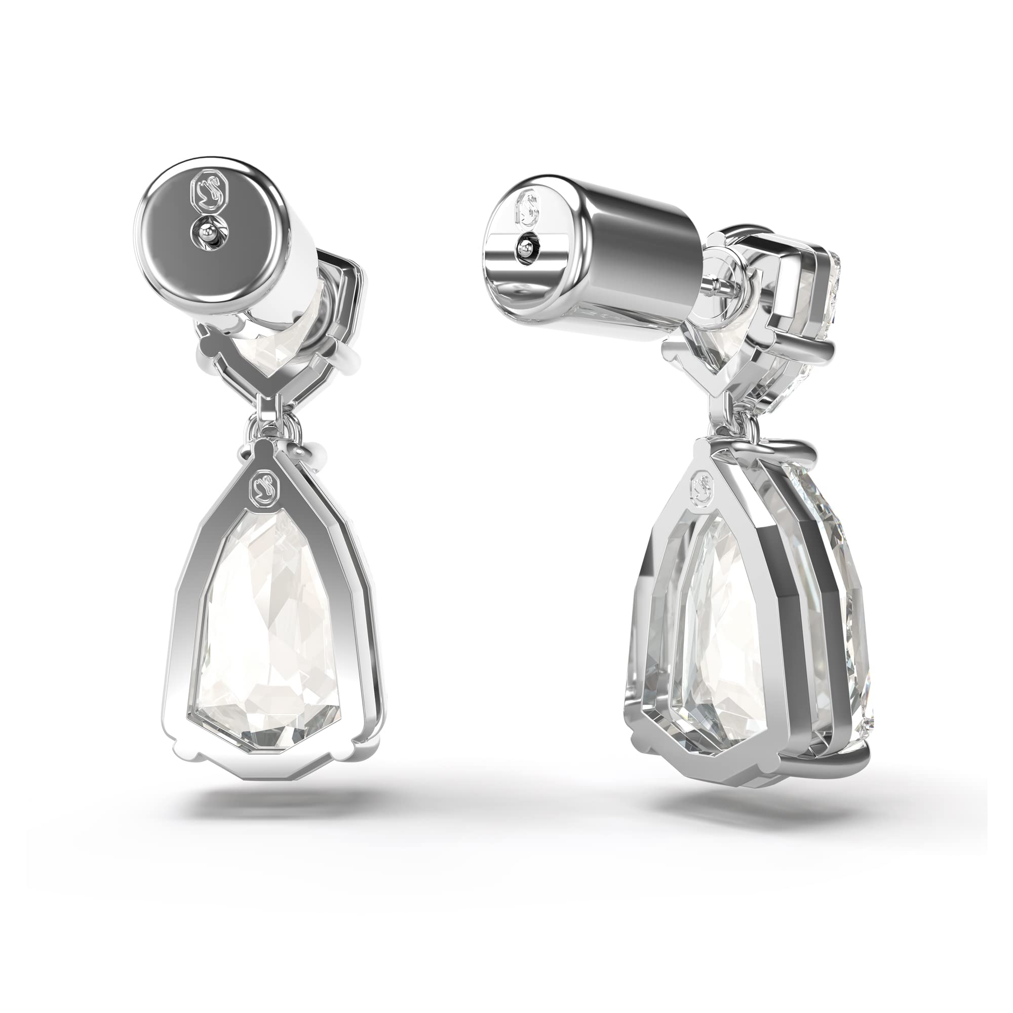 Foto 5 pulgar | Pendientes Swarovski Mesmera Drop Con Piedras Grandes Y Transparentes De Talla Mixta - Venta Internacional.