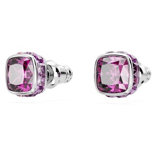 Foto 3 | Pendientes De Tuerca De Cristal Morado Con Piedra Natal De Febrero De Swarovski - Venta Internacional.