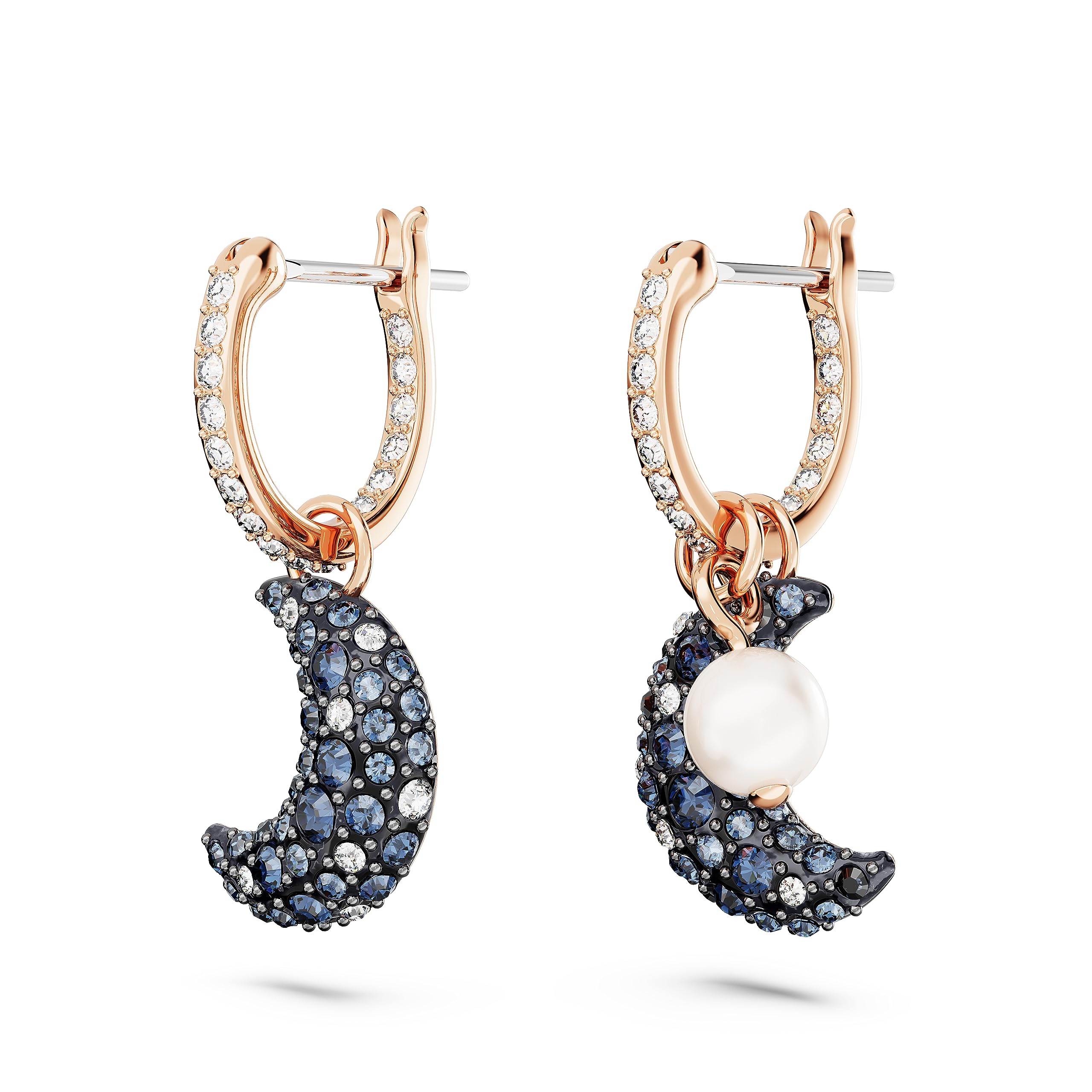 Foto 4 pulgar | Pendientes Swarovski Sublima Moon Multicolor En Tono Oro Rosa - Venta Internacional.