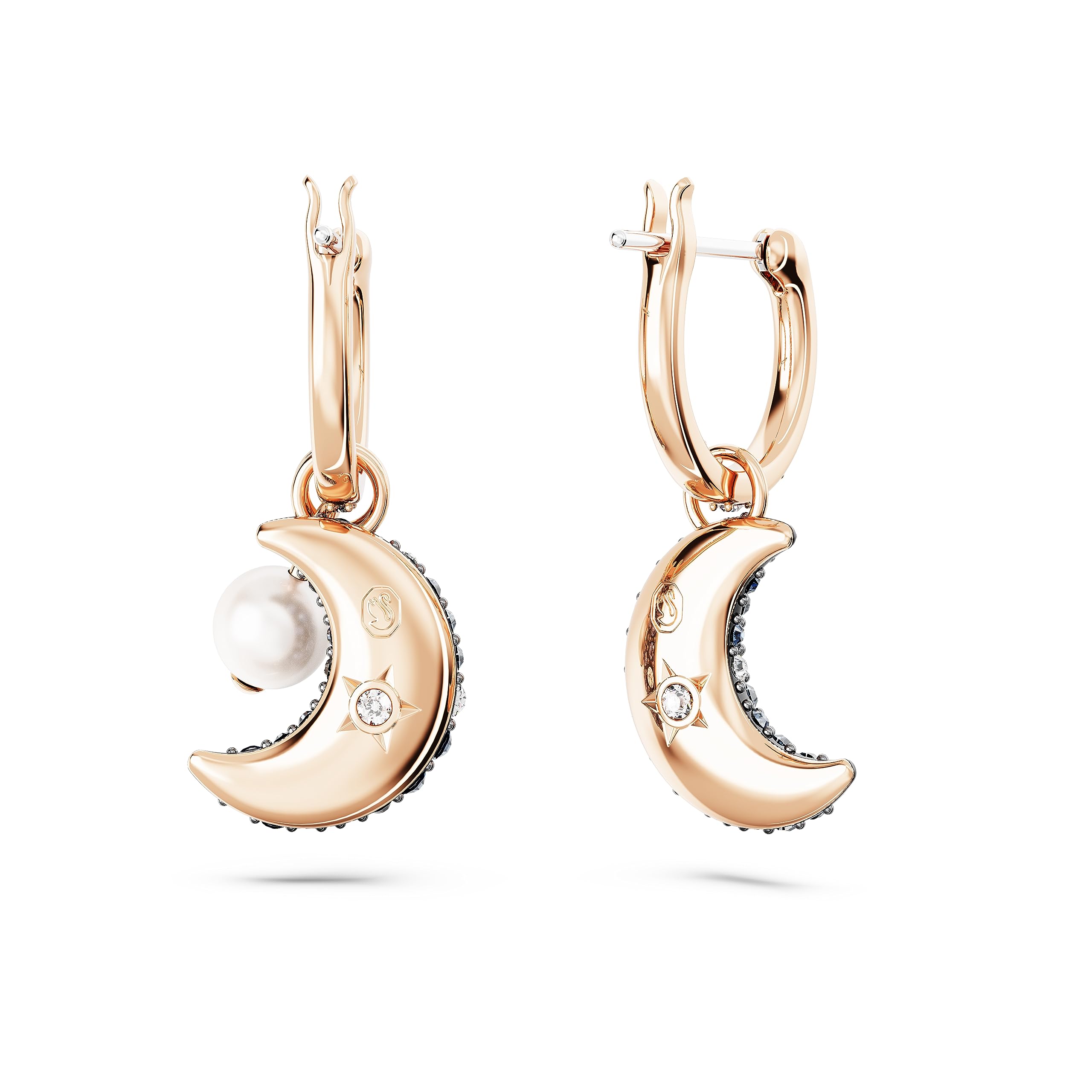 Foto 5 pulgar | Pendientes Swarovski Sublima Moon Multicolor En Tono Oro Rosa - Venta Internacional.