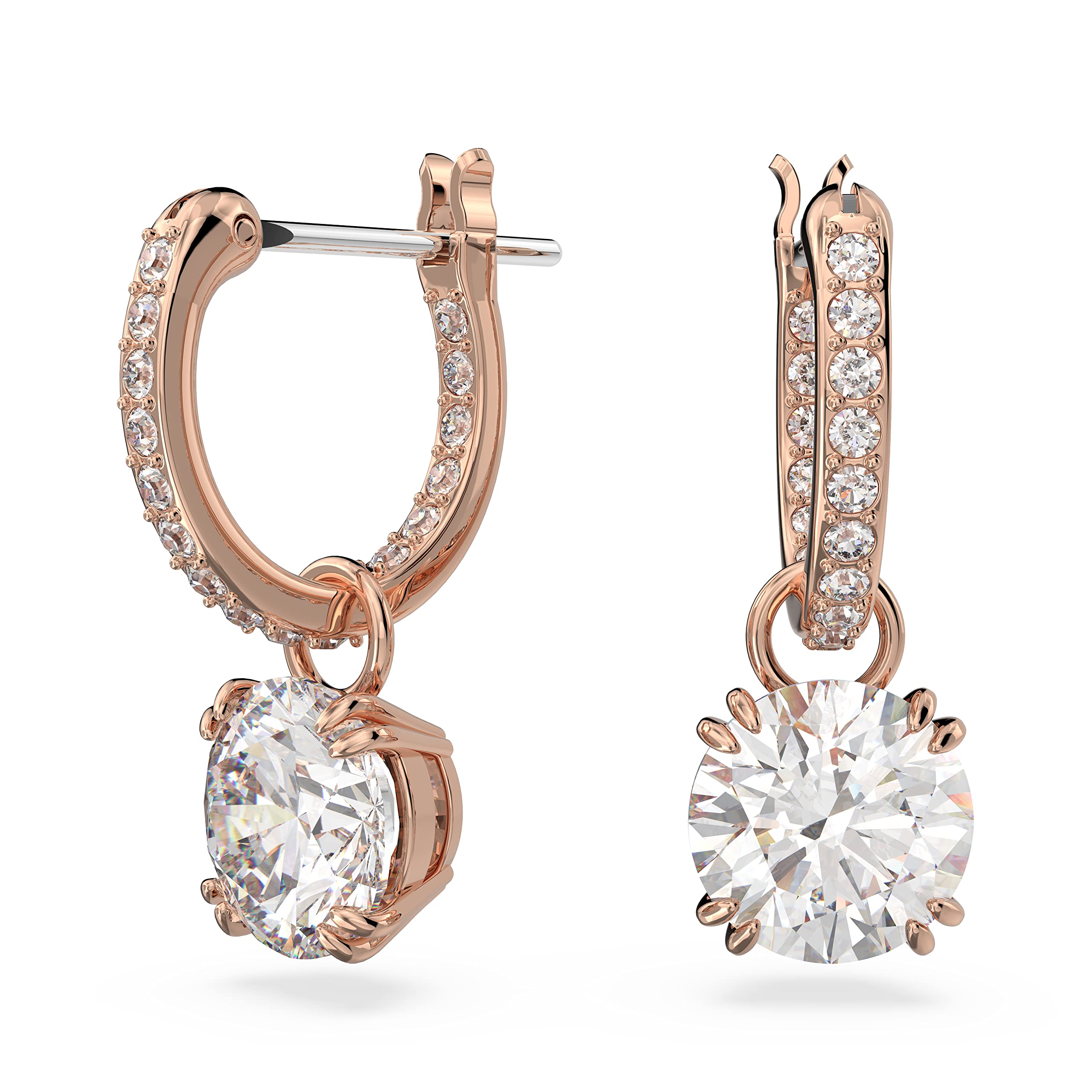 Foto 1 | Pendientes Swarovski Constella Perforados Con Cristales Blancos En Forma De Gota - Venta Internacional.