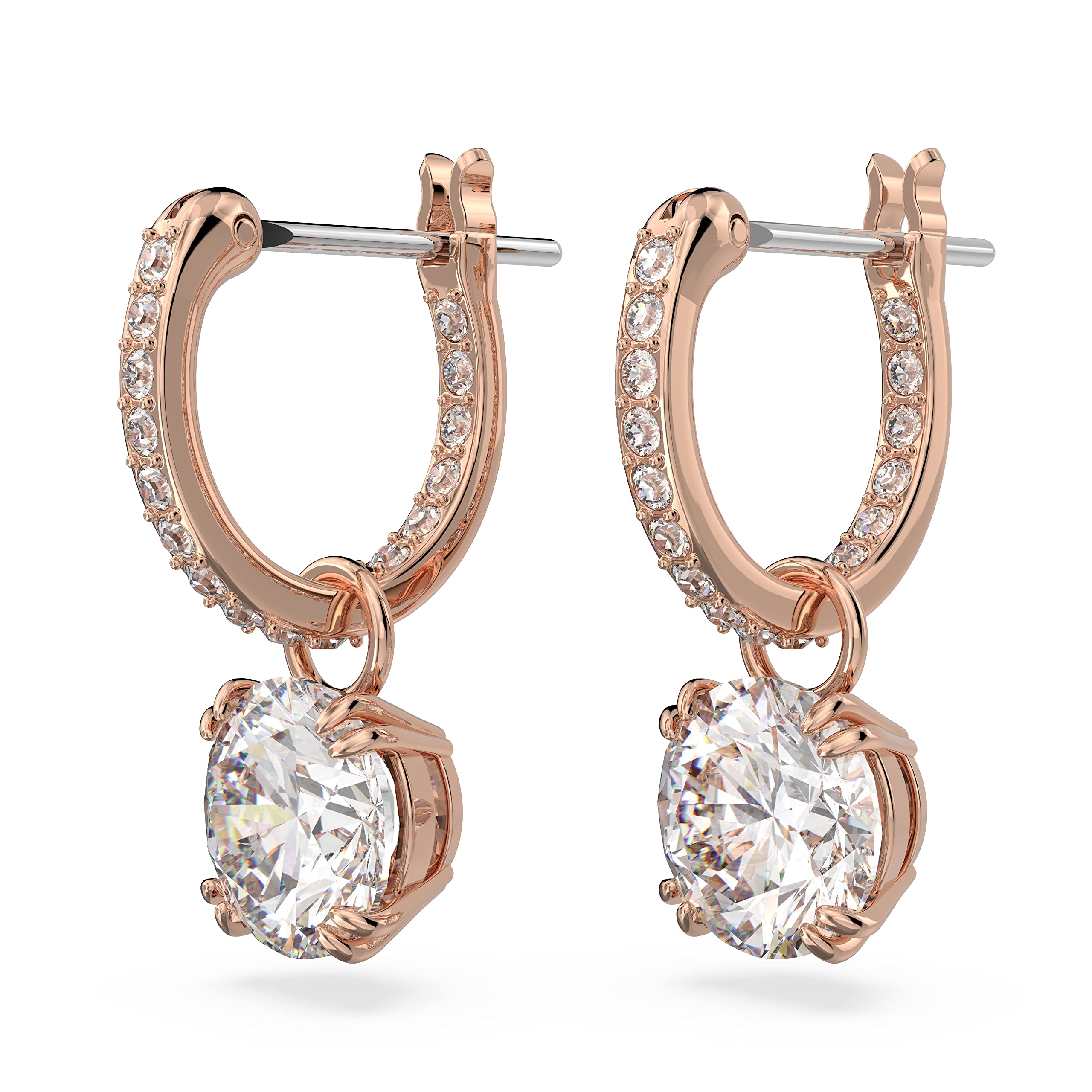 Foto 3 pulgar | Pendientes Swarovski Constella Perforados Con Cristales Blancos En Forma De Gota - Venta Internacional.