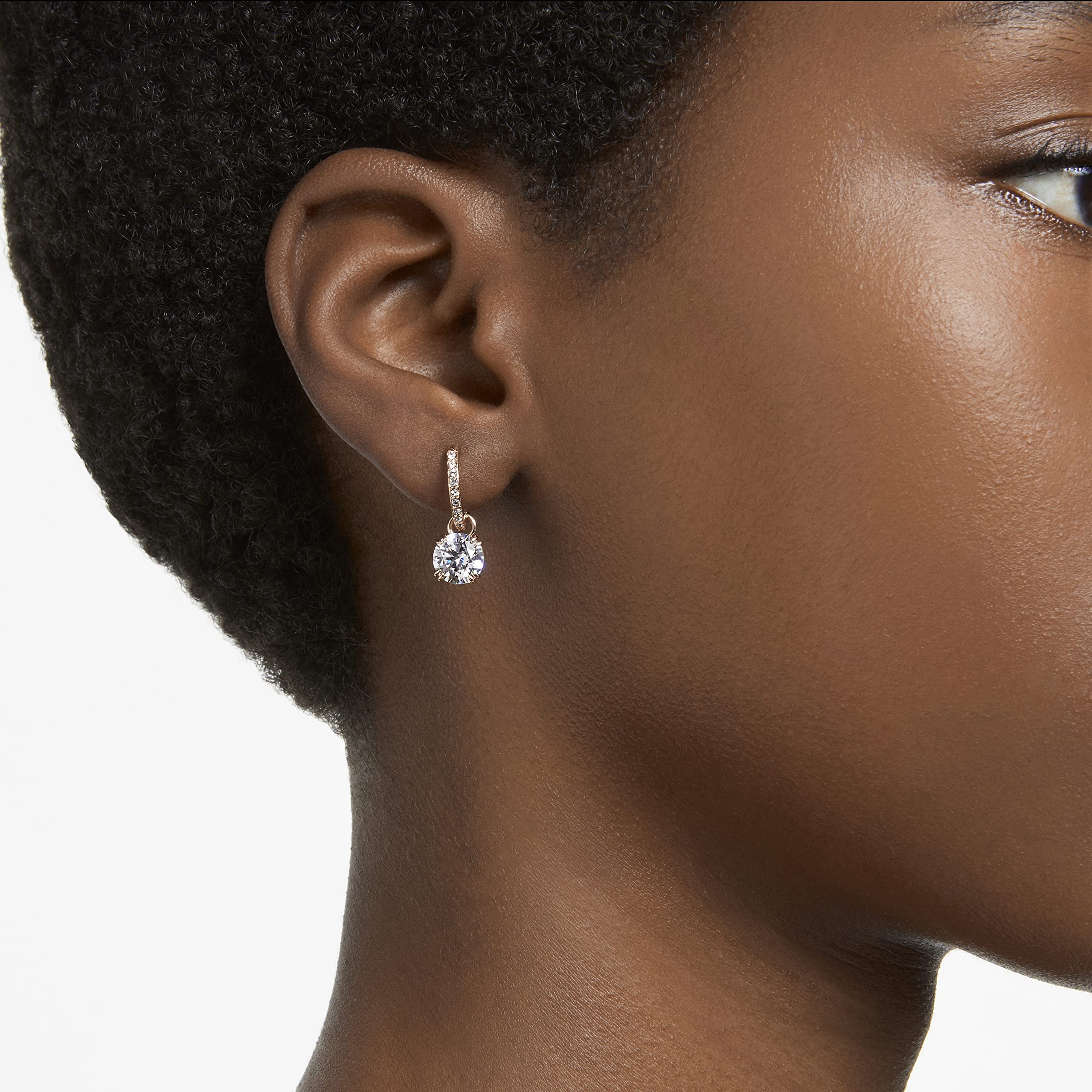 Foto 4 | Pendientes Swarovski Constella Perforados Con Cristales Blancos En Forma De Gota - Venta Internacional.