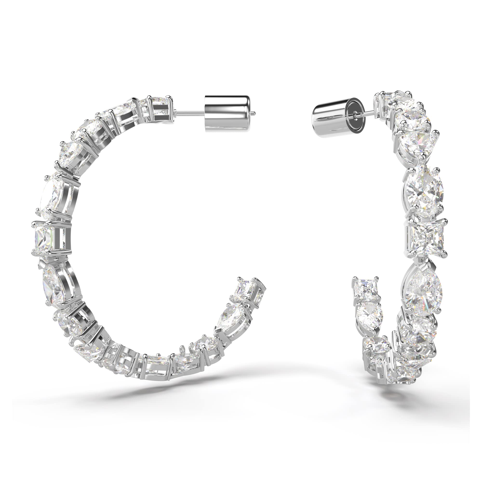 Foto 1 | Pendientes De Aro Swarovski Mesmera Con Piedras Transparentes De Talla Mixta - Venta Internacional.