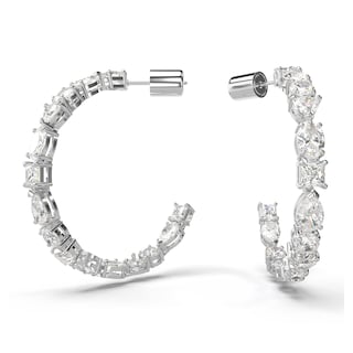 Foto 1 | Pendientes De Aro Swarovski Mesmera Con Piedras Transparentes De Talla Mixta - Venta Internacional.