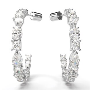 Foto 2 | Pendientes De Aro Swarovski Mesmera Con Piedras Transparentes De Talla Mixta - Venta Internacional.