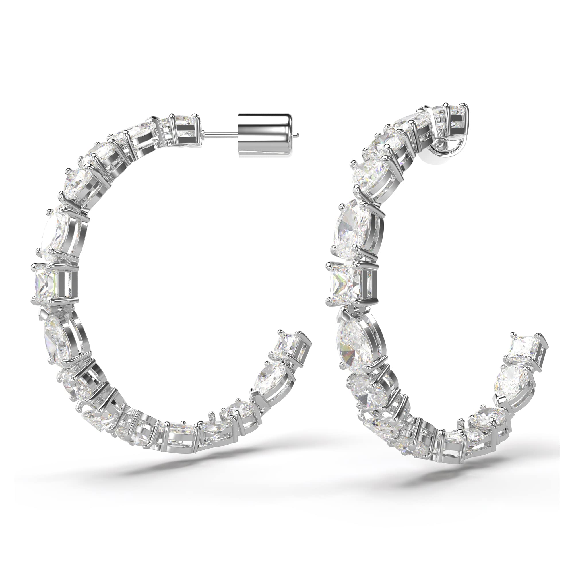 Foto 4 pulgar | Pendientes De Aro Swarovski Mesmera Con Piedras Transparentes De Talla Mixta - Venta Internacional.