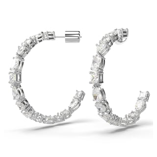 Foto 3 | Pendientes De Aro Swarovski Mesmera Con Piedras Transparentes De Talla Mixta - Venta Internacional.