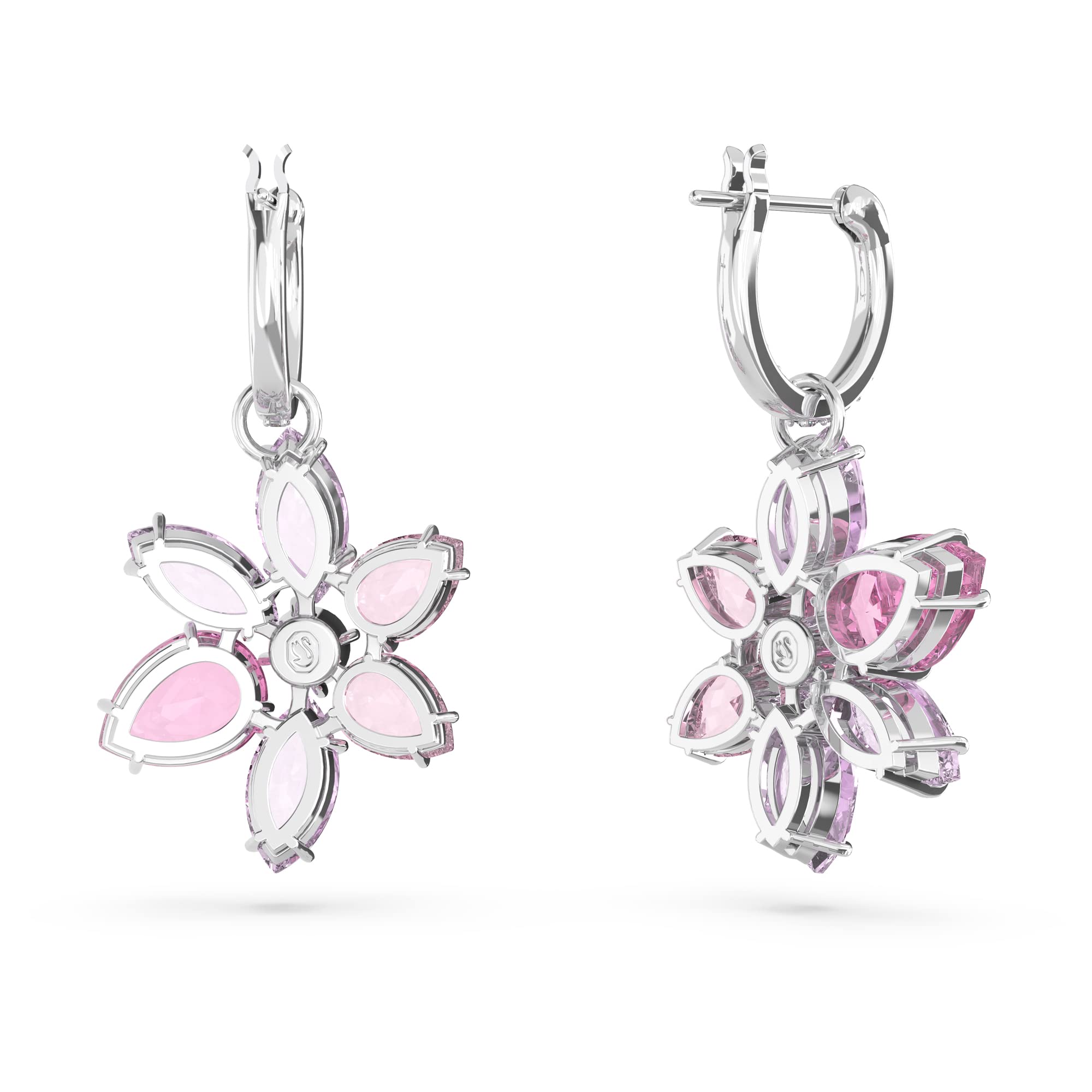 Foto 4 | Pendientes Con Diseño De Flores De Gema De Swarovski Con Cristales Morados - Venta Internacional.