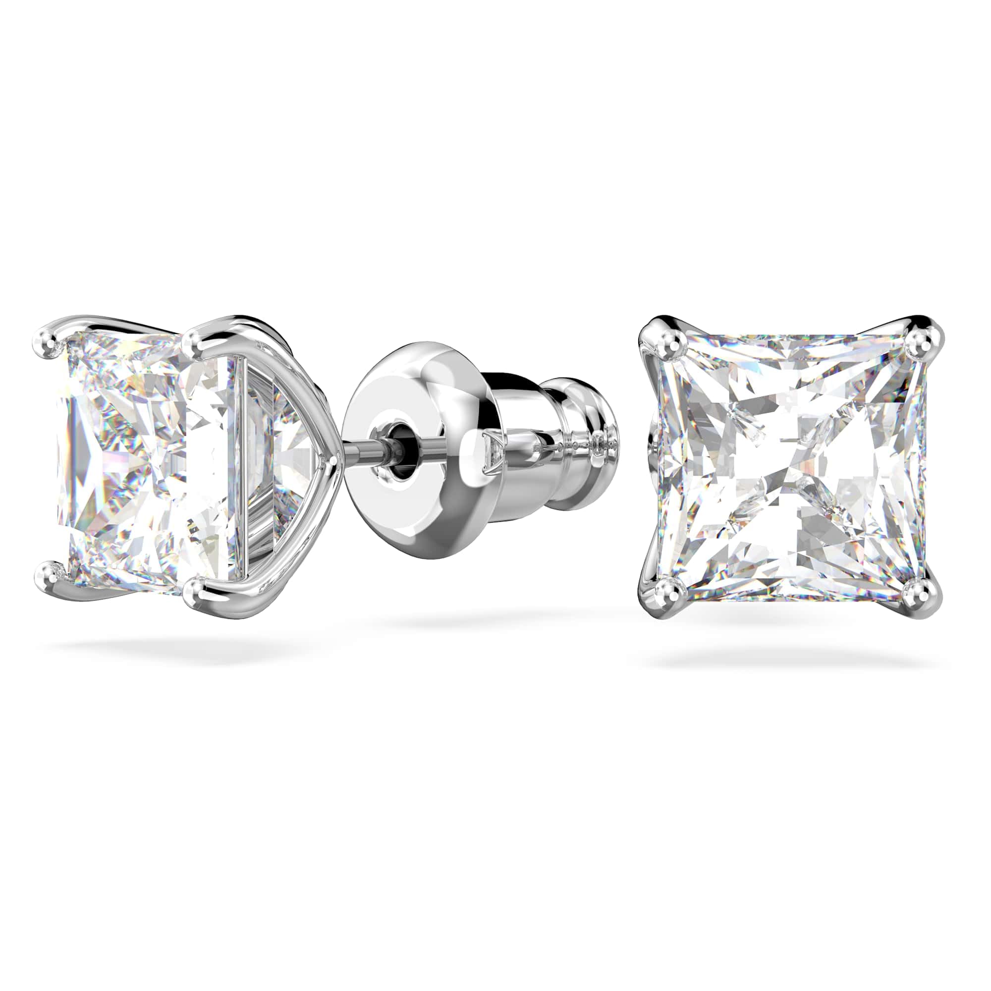 Foto 2 | Pendientes Cuadrados Swarovski Attract Con Cristales Transparentes - Venta Internacional.