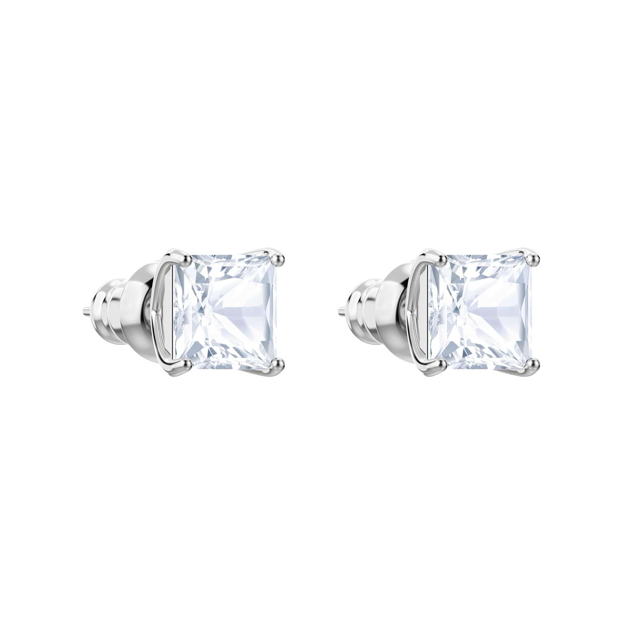 Foto 4 pulgar | Pendientes Cuadrados Swarovski Attract Con Cristales Transparentes - Venta Internacional.