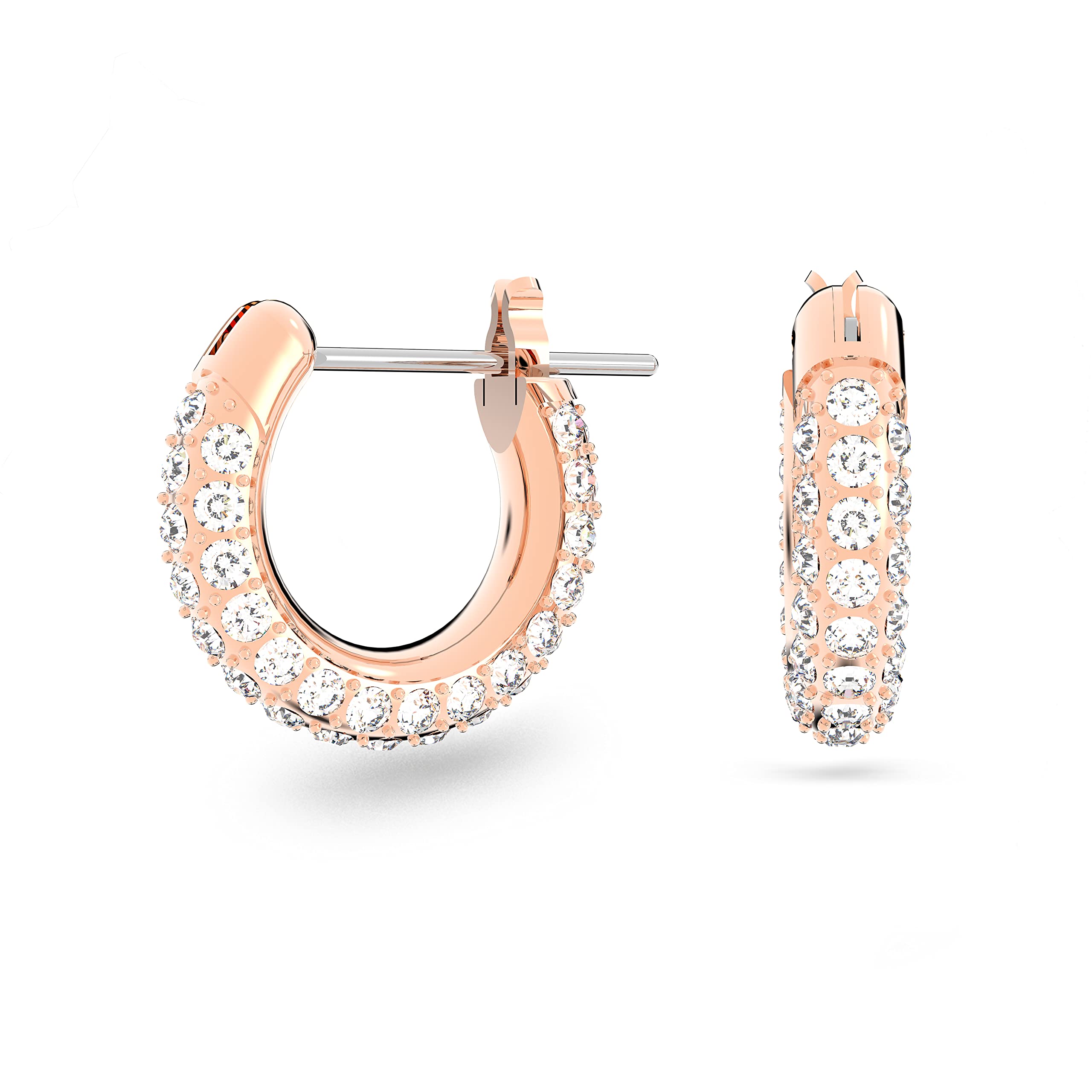 Foto 2 pulgar | Pendientes Swarovski Stone Hoop Crystal Para Mujer, Tono Dorado - Venta Internacional.