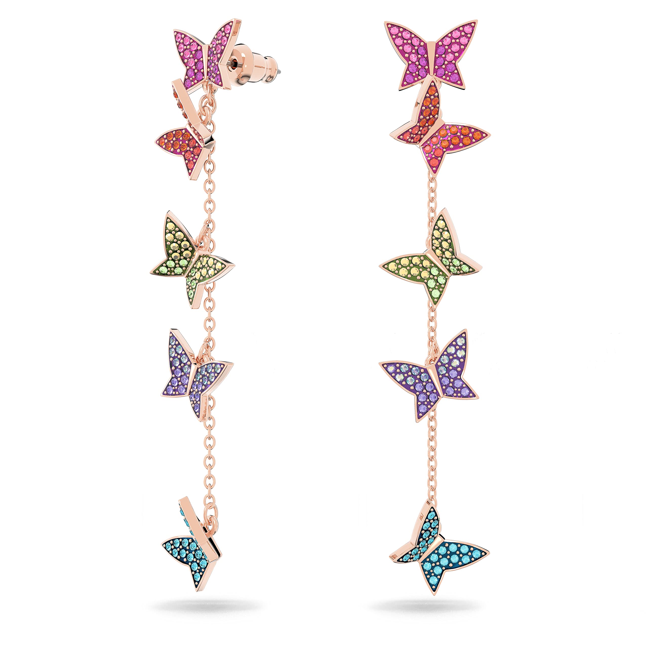 Foto 2 | Pendientes Lilia Drop De Swarovski Con Motivos De Mariposas Y Cristal - Venta Internacional.