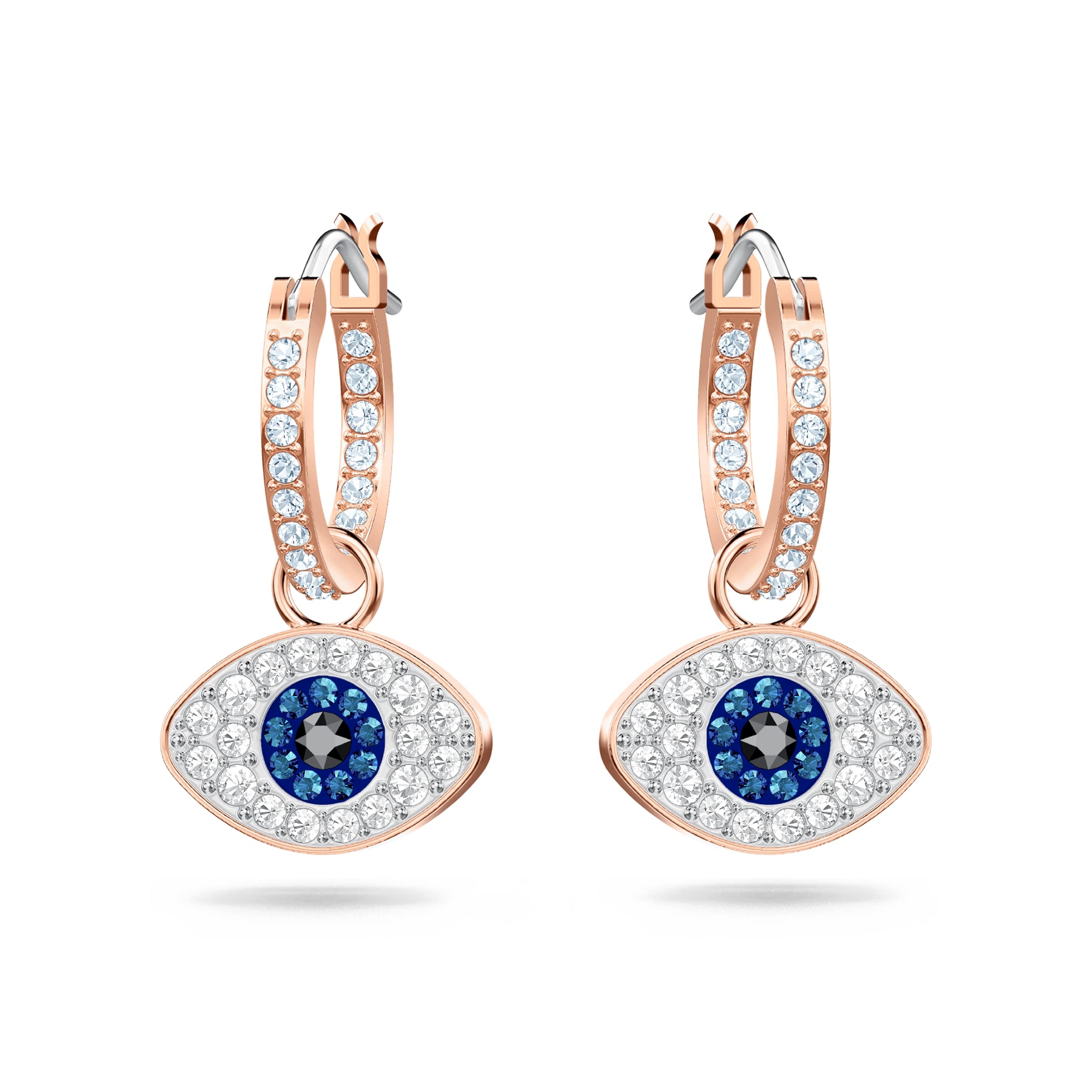 Foto 2 pulgar | Pendientes Swarovski Symbolica Evil Eye Hoop En Oro Rosa Para Mujer - Venta Internacional.