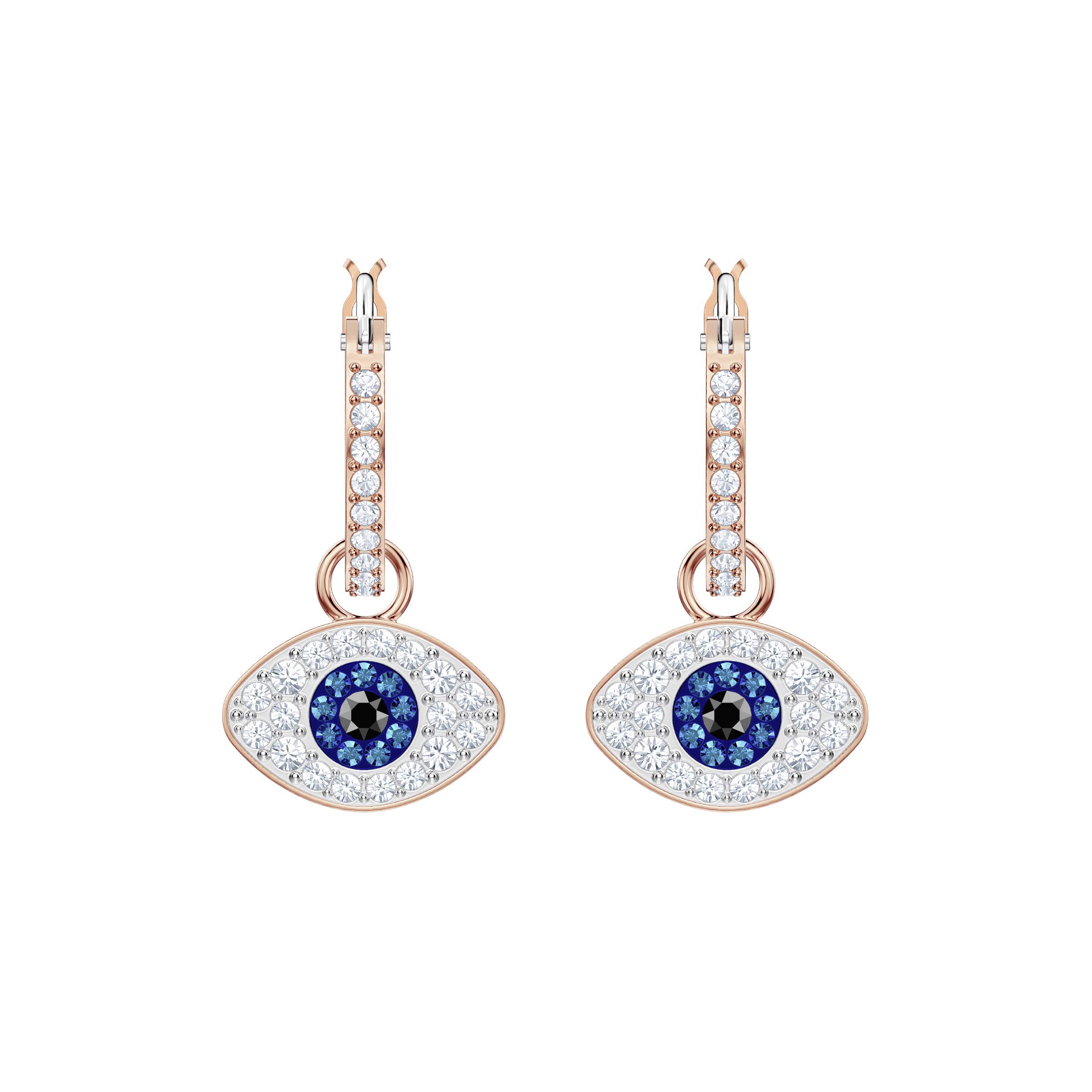 Foto 4 pulgar | Pendientes Swarovski Symbolica Evil Eye Hoop En Oro Rosa Para Mujer - Venta Internacional.