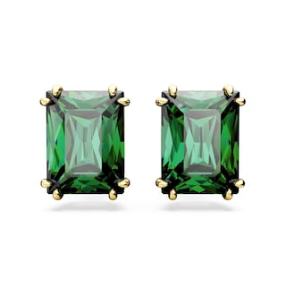 Foto 1 | Pendientes Swarovski Stilla Stud, Color Verde, Talla Rectangular, Tono Dorado - Venta Internacional.