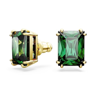 Foto 2 | Pendientes Swarovski Stilla Stud, Color Verde, Talla Rectangular, Tono Dorado - Venta Internacional.