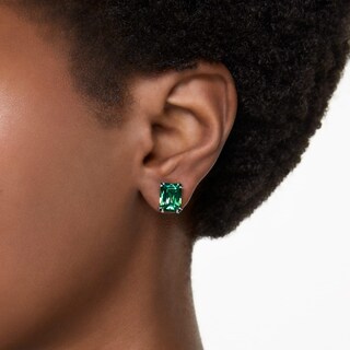 Foto 5 | Pendientes Swarovski Stilla Stud, Color Verde, Talla Rectangular, Tono Dorado - Venta Internacional.