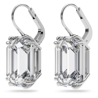 Foto 3 | Pendientes Swarovski Millenia Drop Con Cristal Octagonal Transparente - Venta Internacional.
