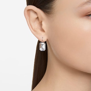 Foto 5 | Pendientes Swarovski Millenia Drop Con Cristal Octagonal Transparente - Venta Internacional.