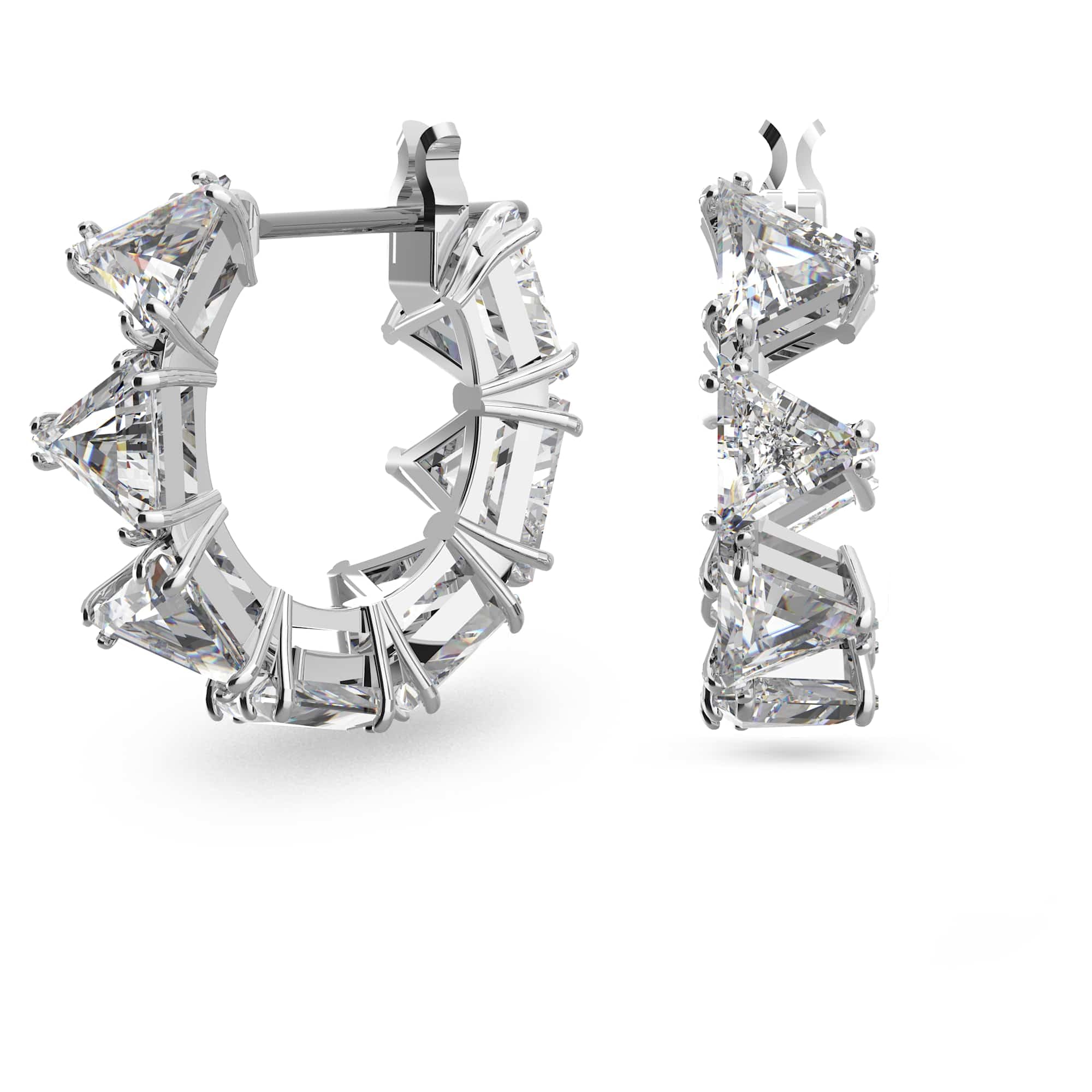 Foto 1 | Pendientes Swarovski Matrix Con Forma De Aro Pequeño Con Cristales Transparentes - Venta Internacional.