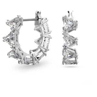 Foto 1 | Pendientes Swarovski Matrix Con Forma De Aro Pequeño Con Cristales Transparentes - Venta Internacional.