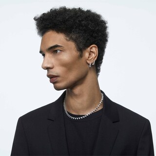 Foto 4 | Pendientes Swarovski Matrix Con Forma De Aro Pequeño Con Cristales Transparentes - Venta Internacional.