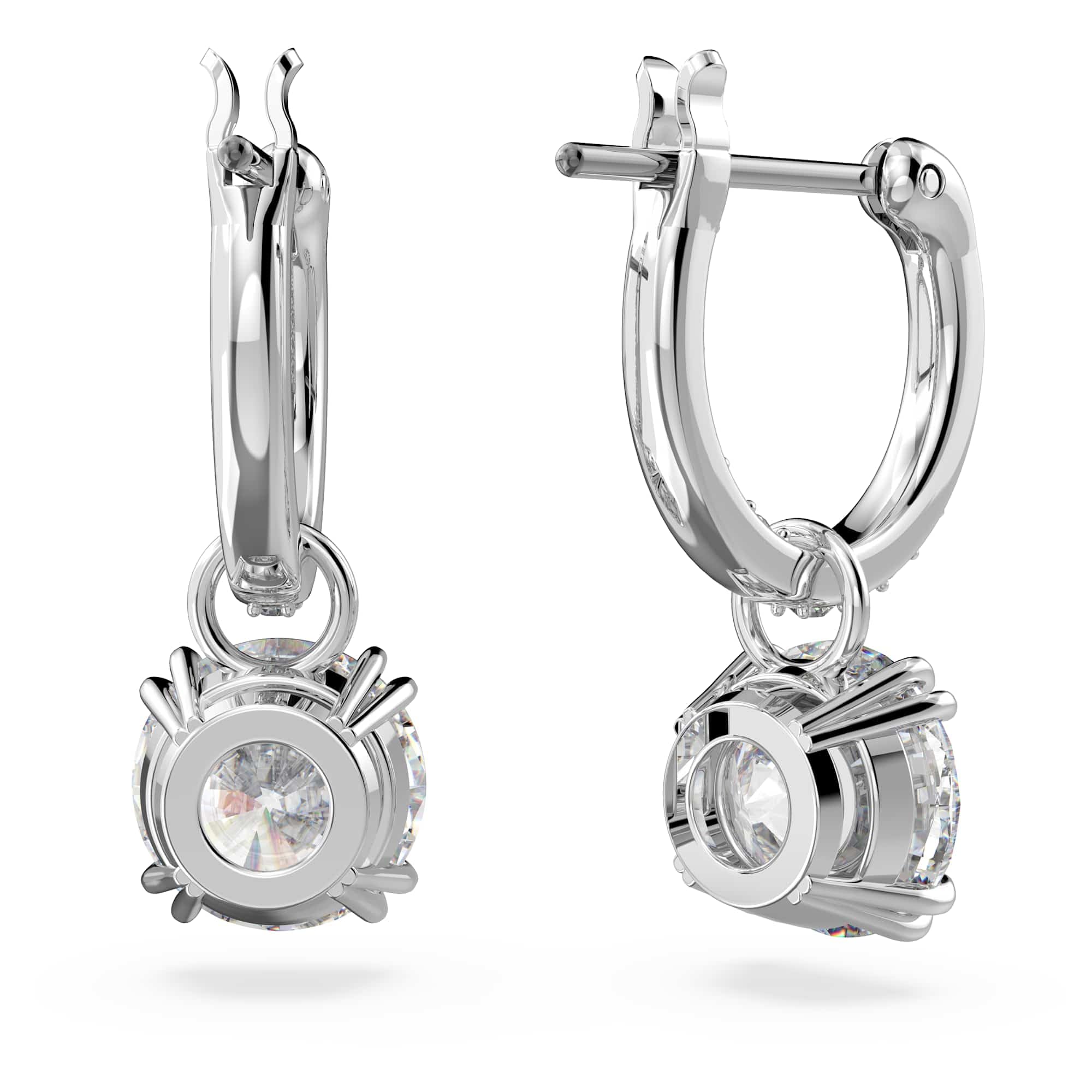 Foto 3 | Pendientes Swarovski Constella Con Forma De Aro Perforados En Forma De Gota, Acabado En Rodio - Venta Internacional.
