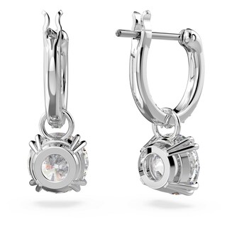 Foto 3 | Pendientes Swarovski Constella Con Forma De Aro Perforados En Forma De Gota, Acabado En Rodio - Venta Internacional.