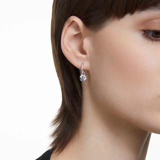 Foto 4 | Pendientes Swarovski Constella Con Forma De Aro Perforados En Forma De Gota, Acabado En Rodio - Venta Internacional.