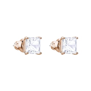 Foto 3 | Pendientes Cuadrados Swarovski Attract Con Cristales Transparentes - Venta Internacional.