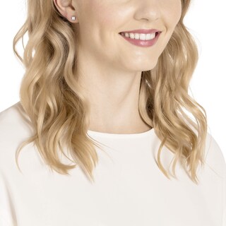 Foto 4 | Pendientes Cuadrados Swarovski Attract Con Cristales Transparentes - Venta Internacional.