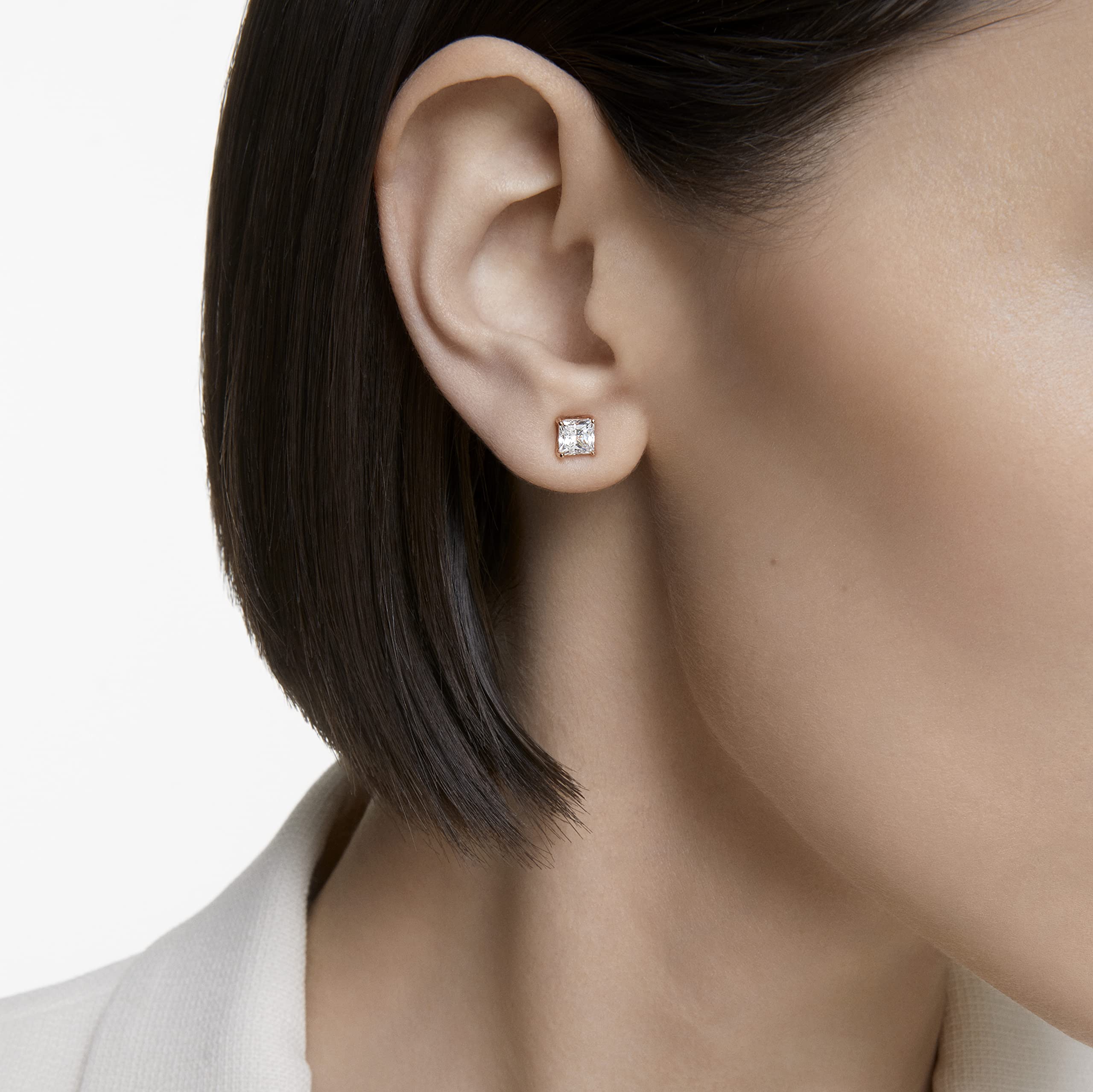 Foto 6 | Pendientes Cuadrados Swarovski Attract Con Cristales Transparentes - Venta Internacional.
