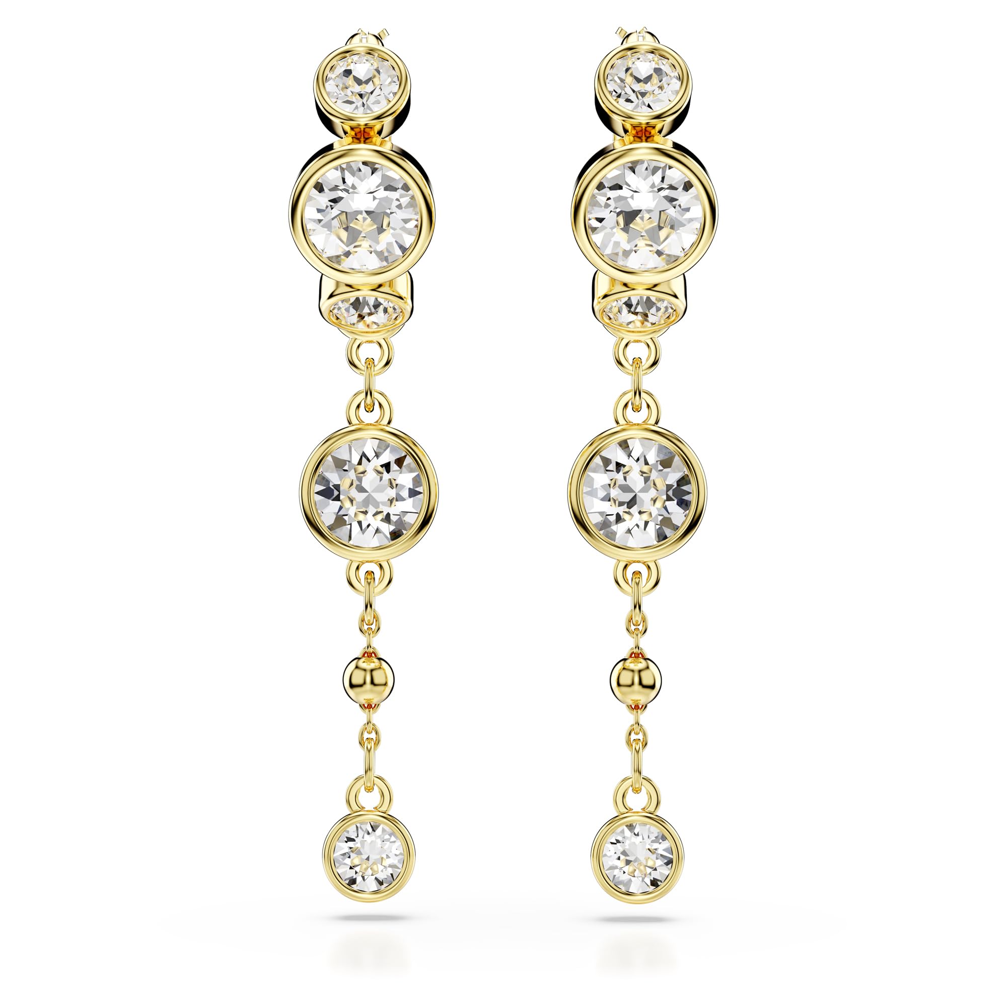 Foto 2 | Pendientes Swarovski Imber Drop Con Forma De Miniaro Con Cristales En Tono Dorado - Venta Internacional.