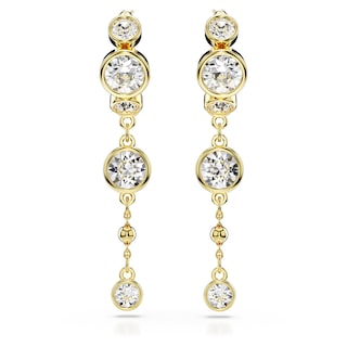 Foto 2 | Pendientes Swarovski Imber Drop Con Forma De Miniaro Con Cristales En Tono Dorado - Venta Internacional.