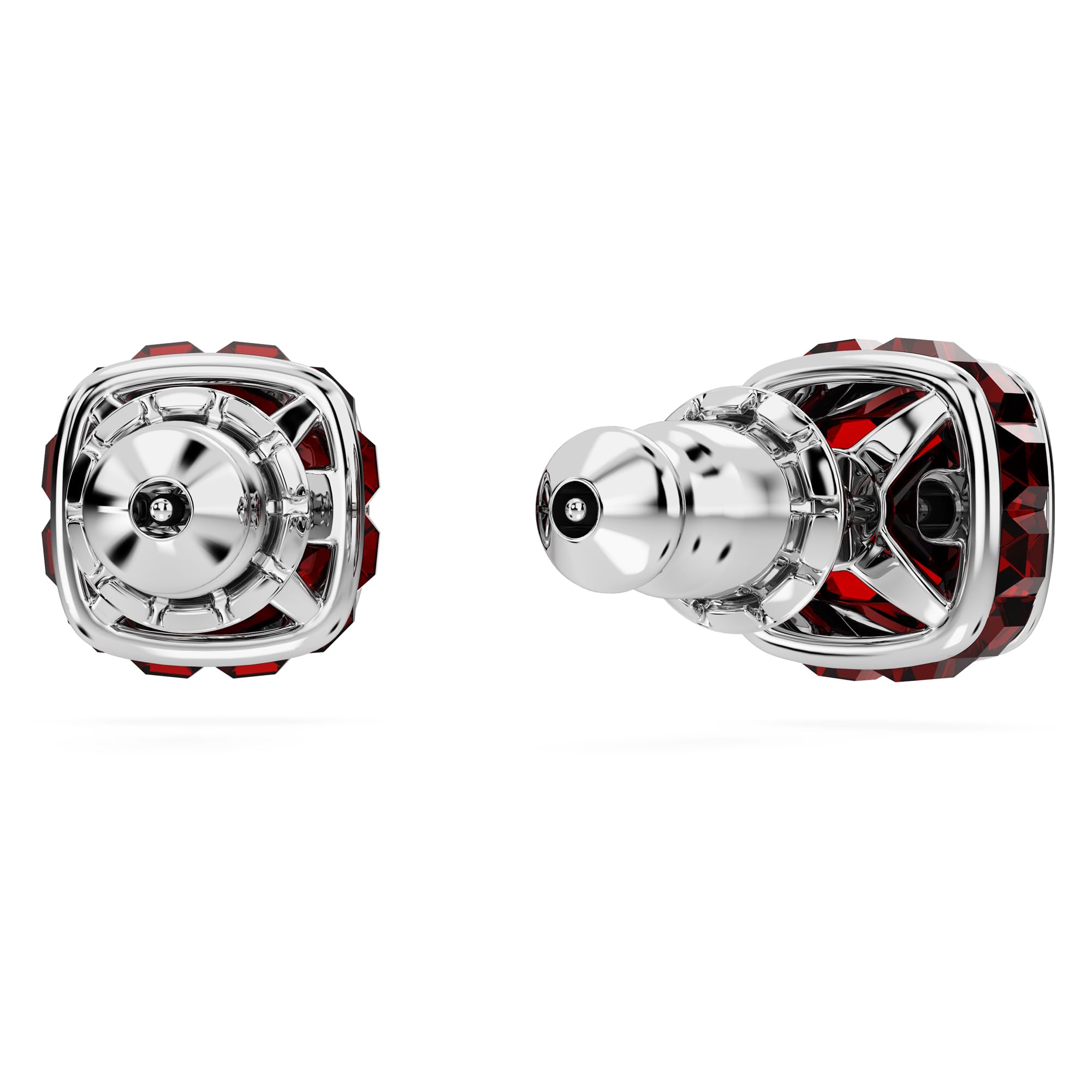 Foto 4 | Pendientes Con Piedra Natal De Swarovski, Talla Cuadrada, Rodio Rojo De Enero - Venta Internacional.