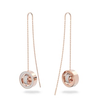 Foto 2 | Pendientes Swarovski Hollow Drop Long En Oro Rosa Blanco Para Mujer - Venta Internacional.