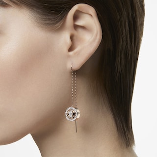 Foto 3 | Pendientes Swarovski Hollow Drop Long En Oro Rosa Blanco Para Mujer - Venta Internacional.