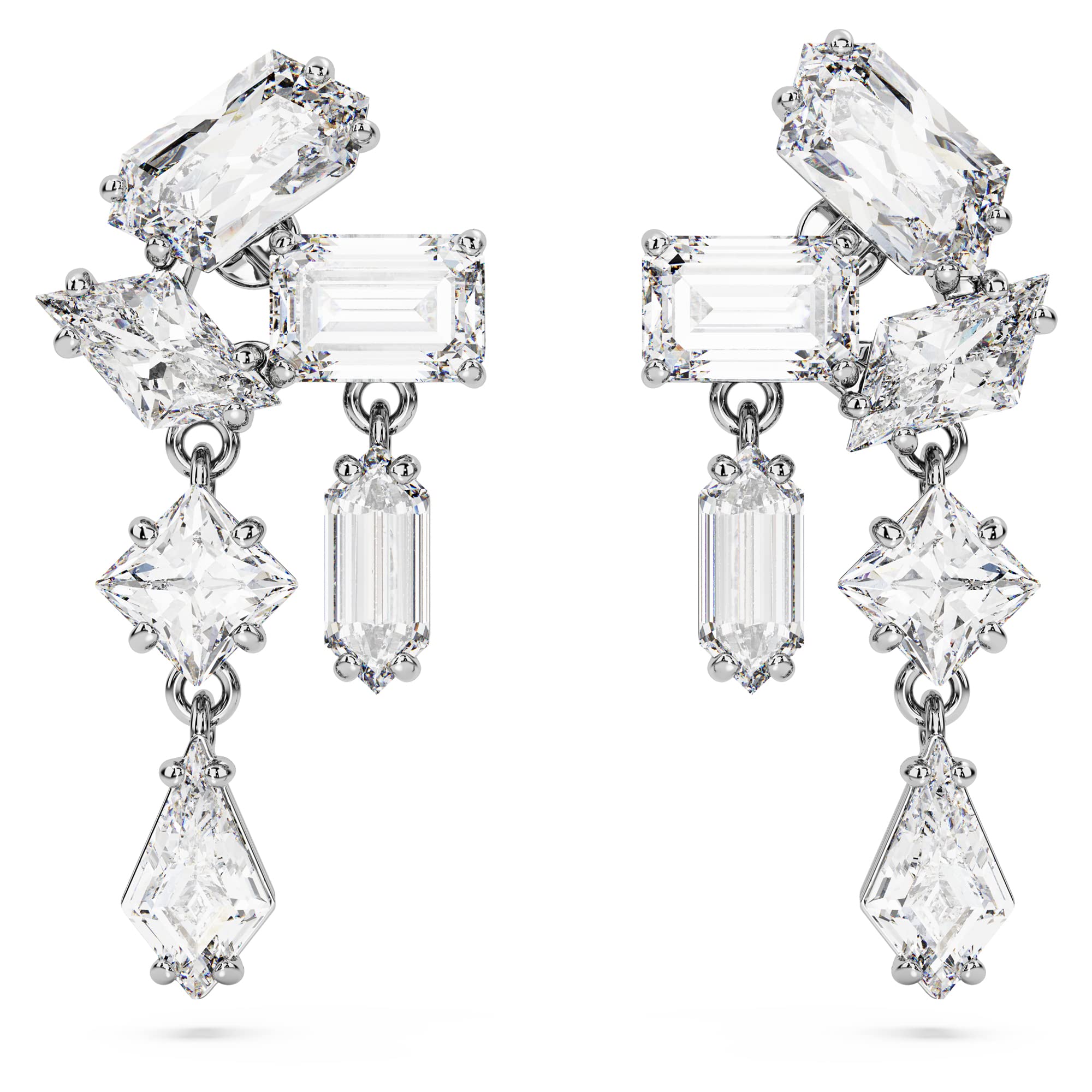 Foto 1 | Pendientes Swarovski Mesmera Drop Pequeños Con Piedras Transparentes De Talla Mixta - Venta Internacional.