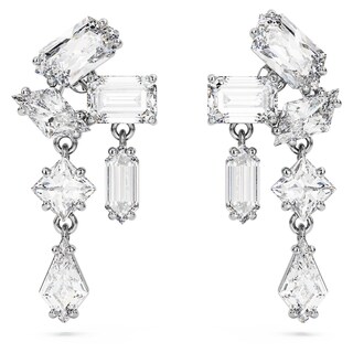 Foto 1 | Pendientes Swarovski Mesmera Drop Pequeños Con Piedras Transparentes De Talla Mixta - Venta Internacional.