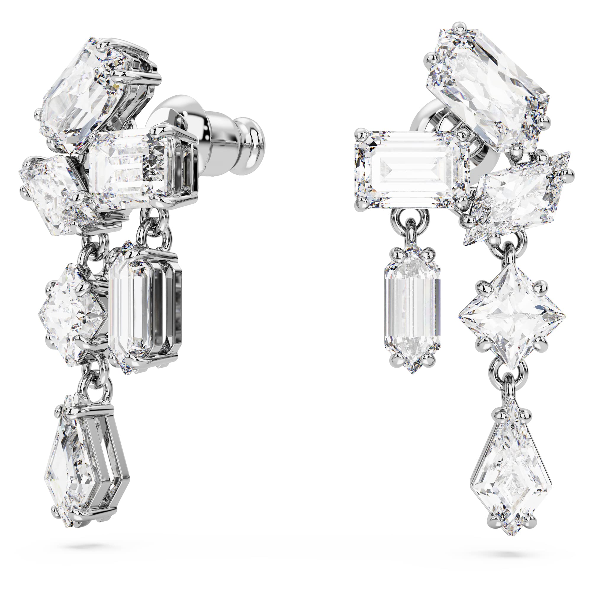 Foto 2 | Pendientes Swarovski Mesmera Drop Pequeños Con Piedras Transparentes De Talla Mixta - Venta Internacional.
