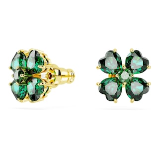 Foto 2 | Pendientes De Tuerca Swarovski Idyllia En Tono Dorado Con Piedras Verdes - Venta Internacional.